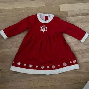 Hanna Andersson Red Christmas Holiday Dress Girls Kids 3T